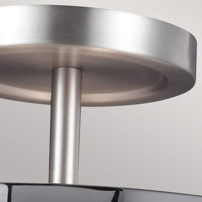 Elstead Lighting Prospect Park 2 Light Semi-Flush - Satin Nickel With Chrome