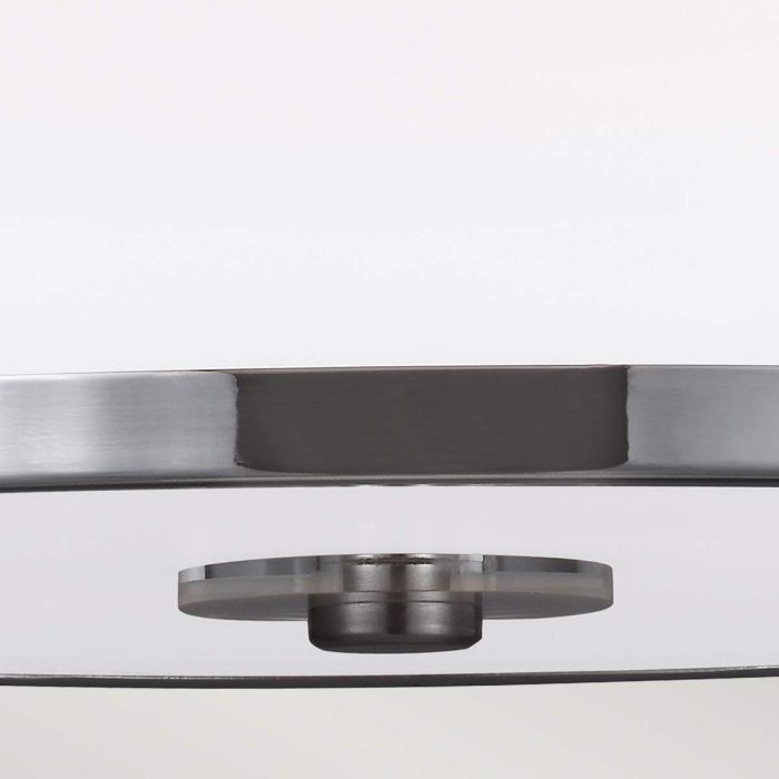 Elstead Lighting Prospect Park 2 Light Semi-Flush - Satin Nickel With Chrome