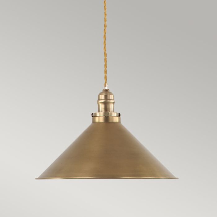 Elstead Lighting Provence 1 Light Pendant - Aged Brass