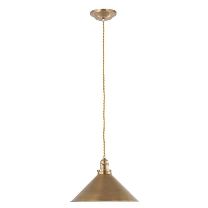 elstead lighting Provence 1 Light Pendant - Aged Brass