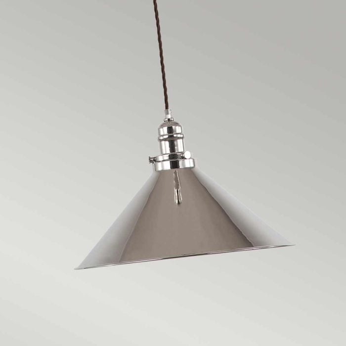 Elstead Lighting Provence 1 Light Pendant - Polished Nickel