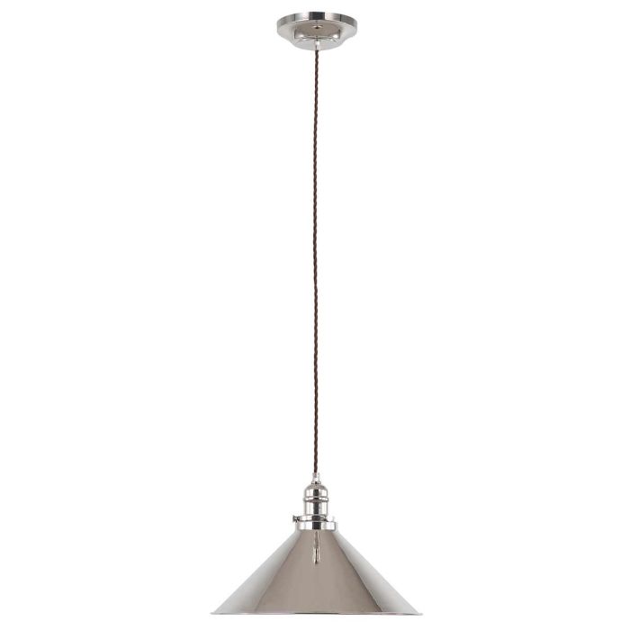 elstead lighting Provence 1 Light Pendant - Polished Nickel