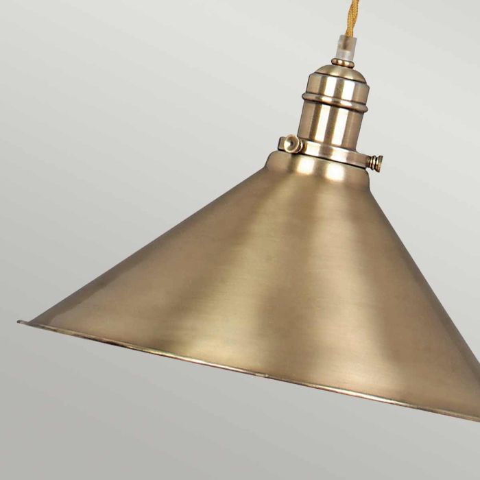 Elstead Lighting Provence 1 Light Rise And Fall Pendant - Aged Brass