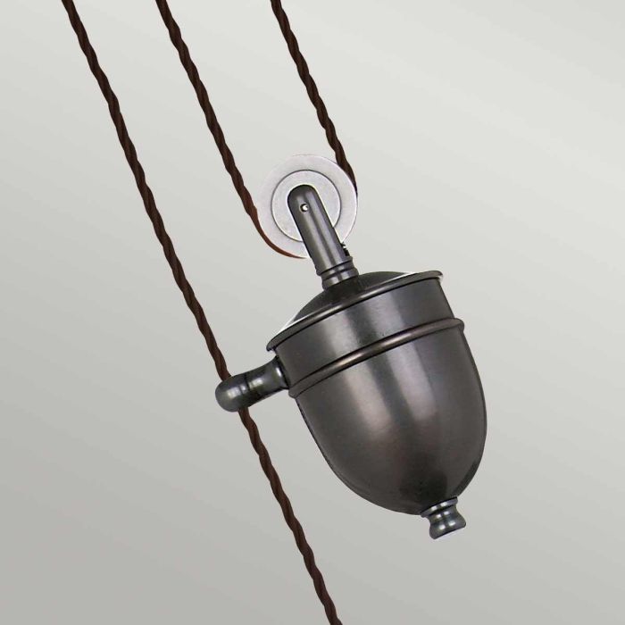 Elstead Lighting Provence 1 Light Rise And Fall Pendant - Old Bronze