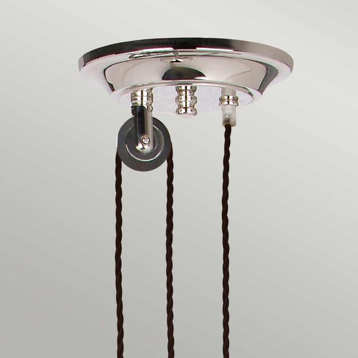 Elstead Lighting Provence 1 Light Rise And Fall Pendant - Polished Nickel