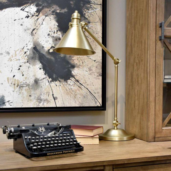 Elstead Lighting Provence 1 Light Table Lamp - Aged Brass