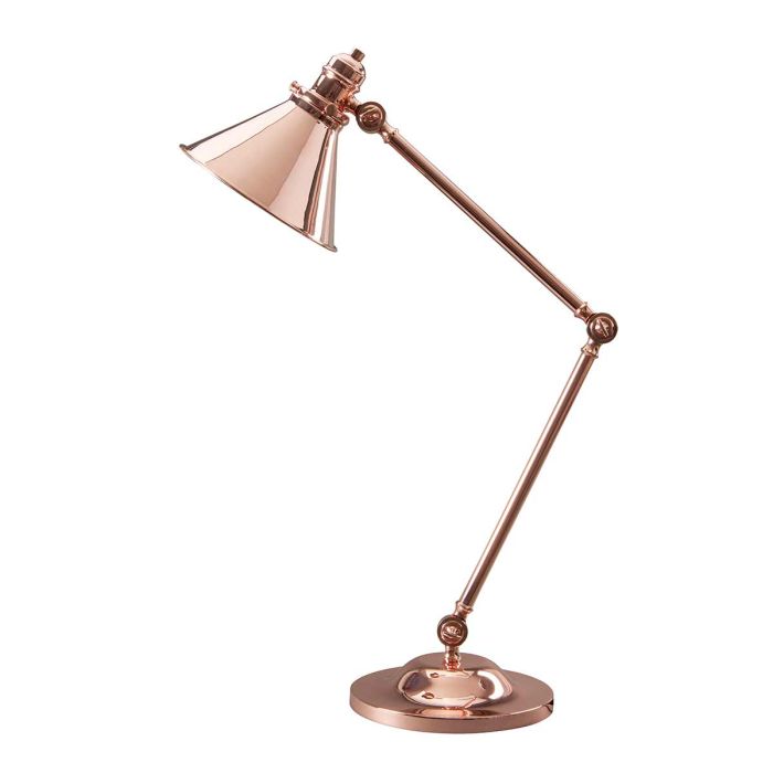 elstead lighting Provence 1 Light Table Lamp - Polished Copper