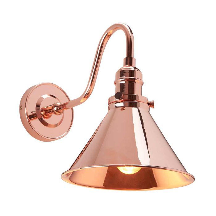 elstead lighting Provence 1 Light Wall Light - Polished Copper