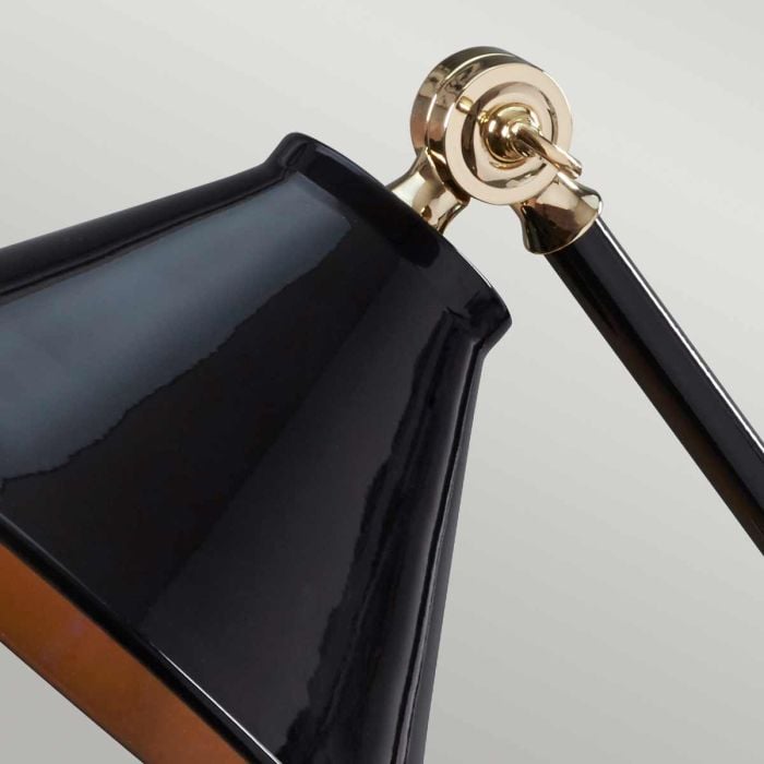 Elstead Lighting Provence Element 1 Light Mini Table Lamp - Black/Polished Brass