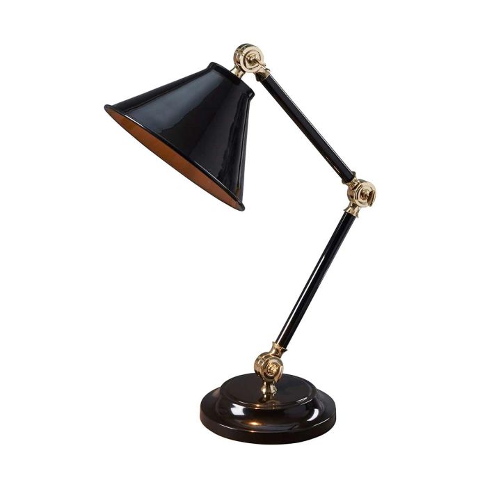 elstead lighting Provence Element 1 Light Mini Table Lamp - Black/Polished Brass