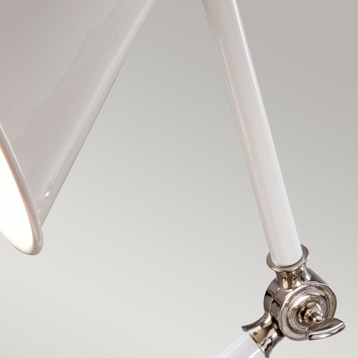 Elstead Lighting Provence Element 1 Light Mini Table Lamp - White/Polished Nickel