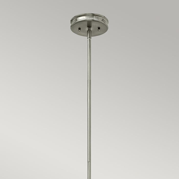 Elstead Lighting Pullman 1 Light Pendant - Brushed Nickel - Brushed Nickel