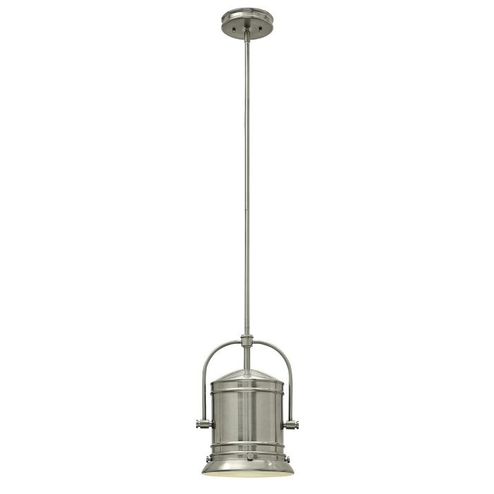 elstead lighting Pullman 1 Light Pendant - Brushed Nickel - Brushed Nickel