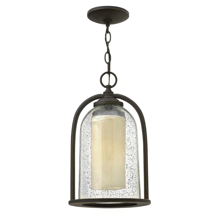elstead lighting Quincy 1 Light Medium Chain Lantern - Oil Rubbed Bronze
