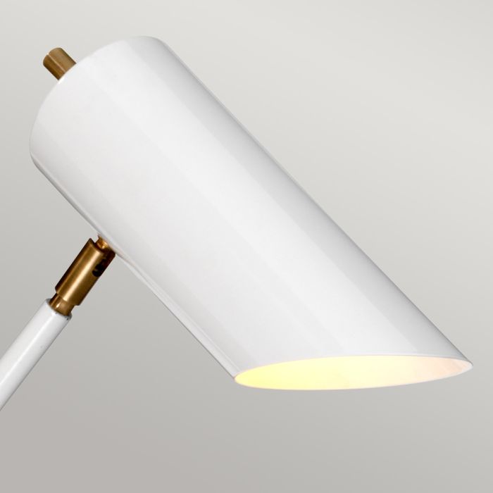 Elstead Lighting Quinto 1 Light Floor Lamp - White Aged Brass