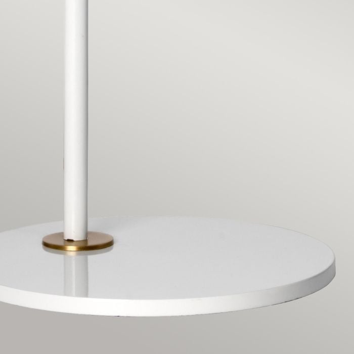 Elstead Lighting Quinto 1 Light Floor Lamp - White Aged Brass