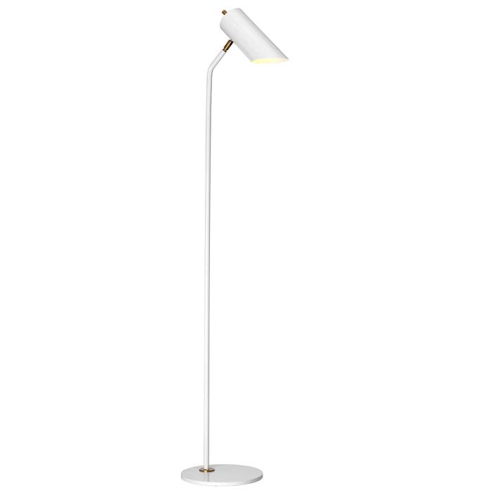 elstead lighting Quinto 1 Light Floor Lamp - White Aged Brass