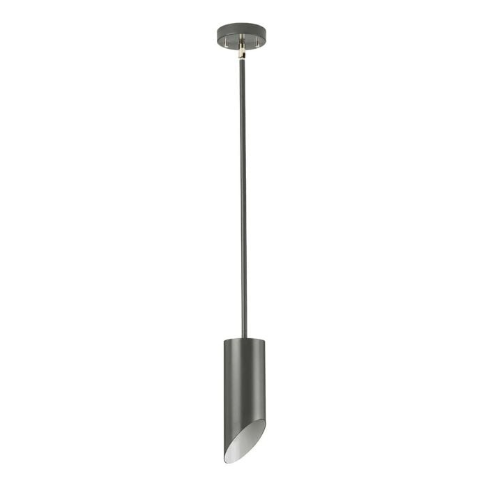 Elstead Lighting Quinto 1 Light Pendant - Dark Grey Polished Nickel