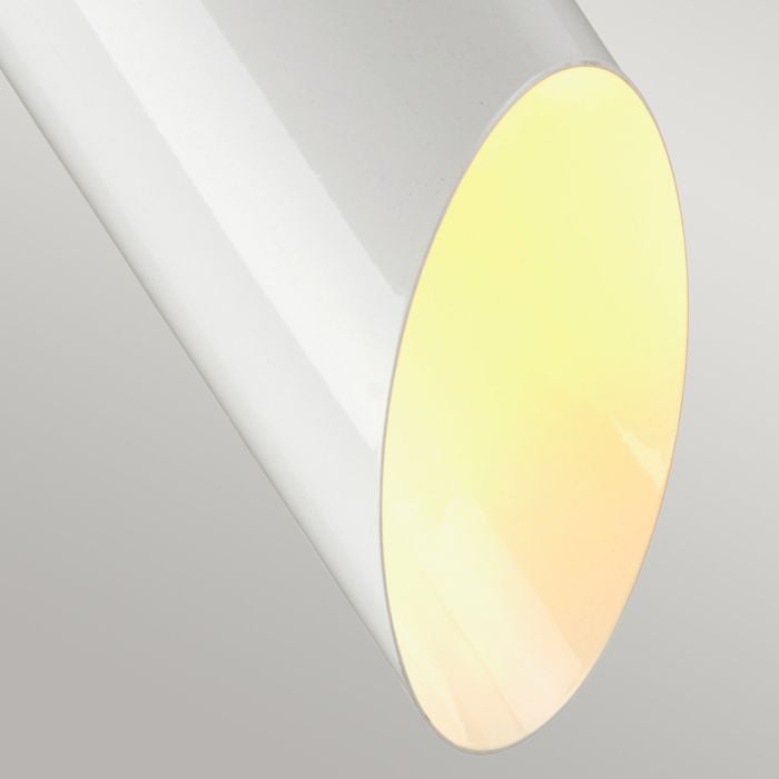 Elstead Lighting Quinto 1 Light Pendant - White Aged Brass