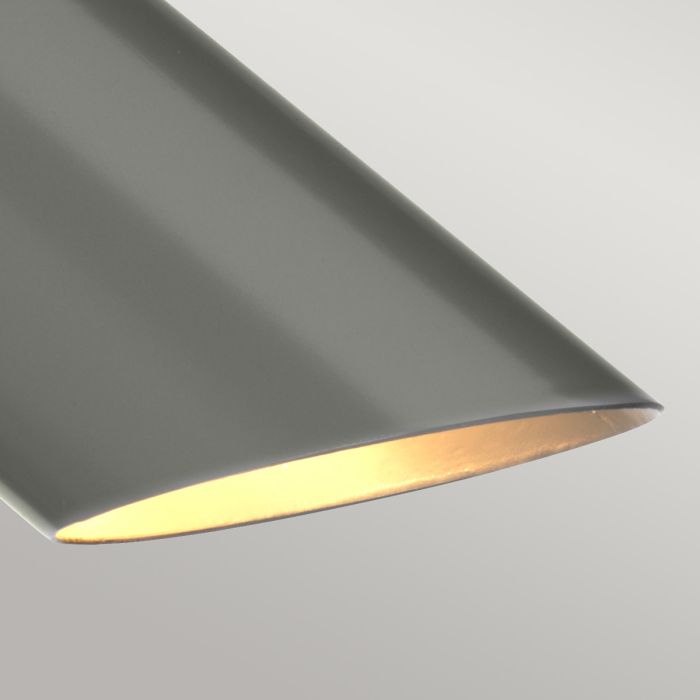 Elstead Lighting Quinto 1 Light Table Lamp - Dark Grey/Polished Nickel