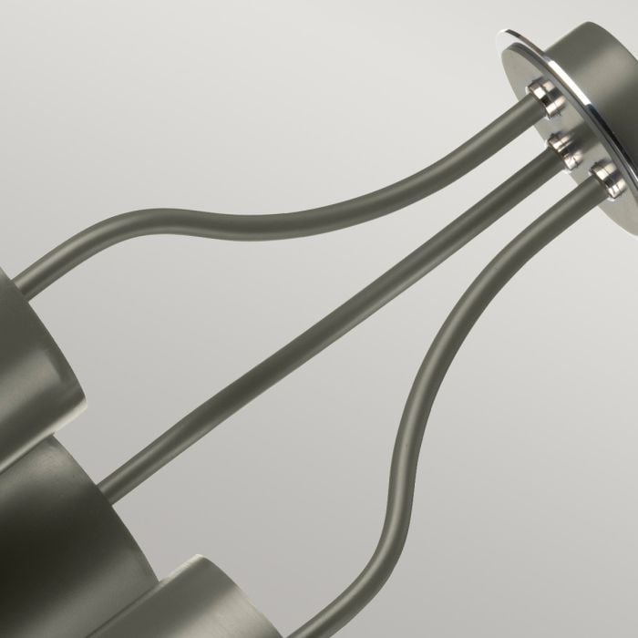 Elstead Lighting Quinto 3 Light Chandelier - Dark Grey Polished Nickel
