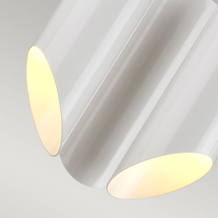 Elstead Lighting Quinto 3 Light Chandelier - White Aged Brass