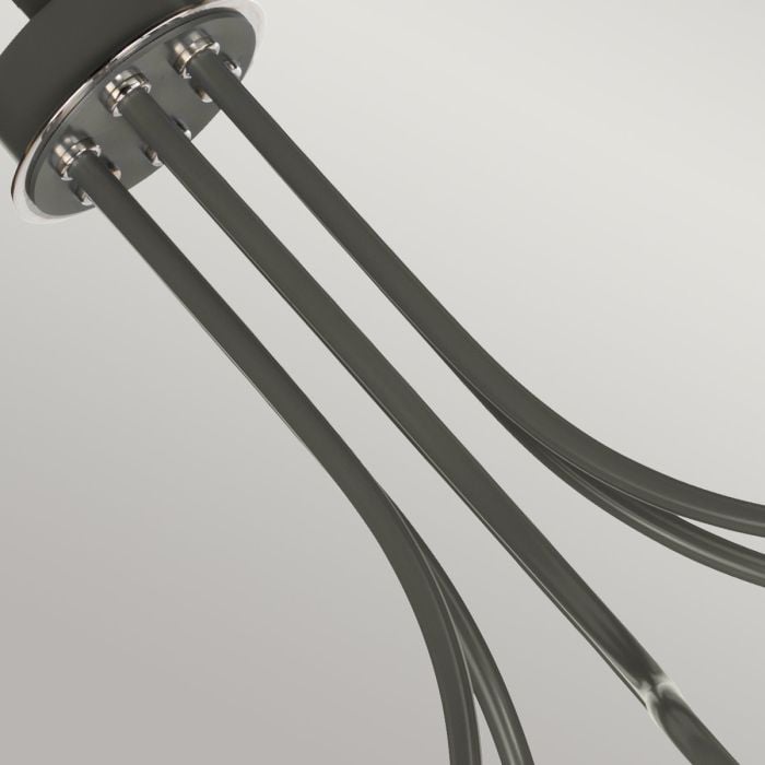 Elstead Lighting Quinto 6 Light Chandelier - Dark Grey Polished Nickel