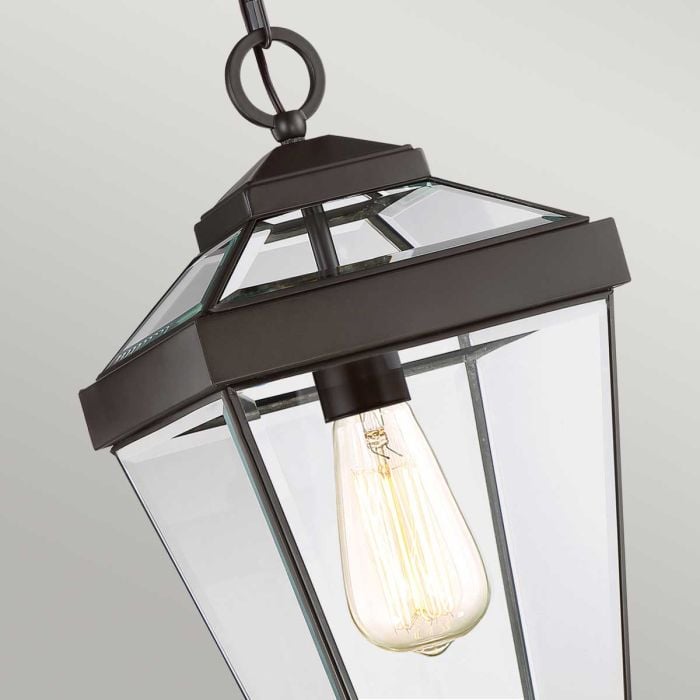 Elstead Lighting Ravine Medium Chain Lantern - Western Bronze
