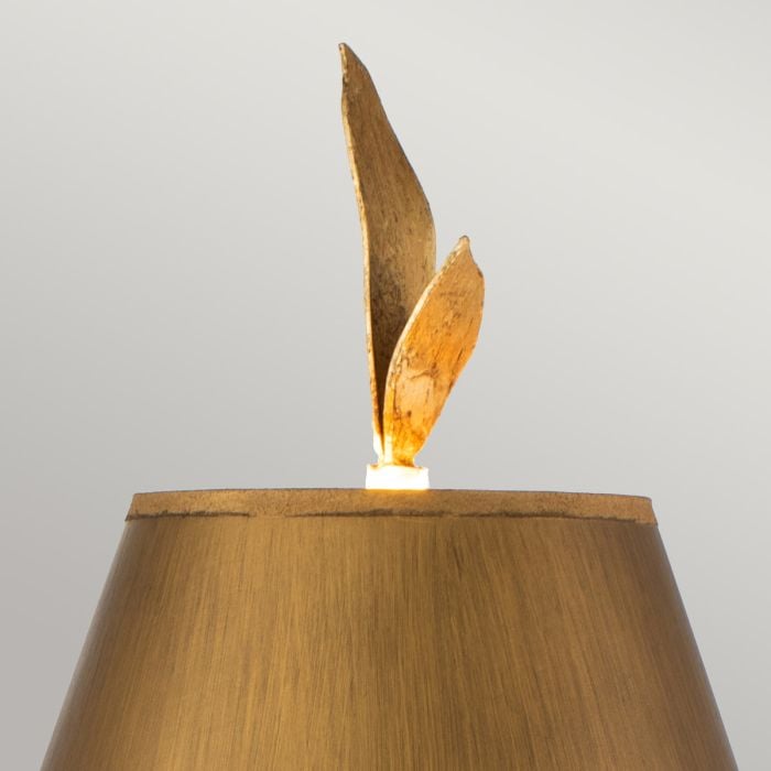 Elstead Lighting Red Bell 1 Light Table Lamp - Gold Leaf With Gold Shade