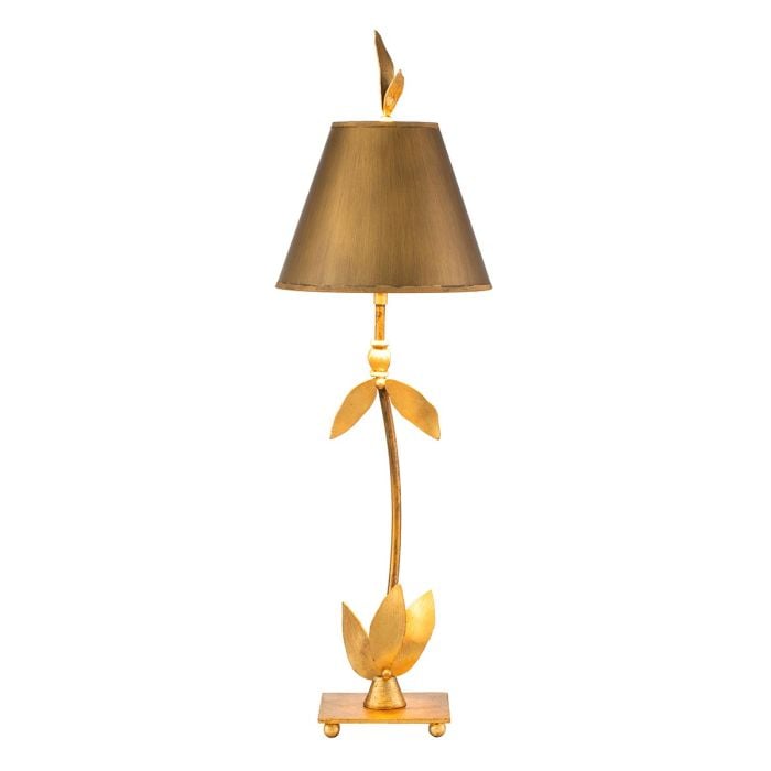 elstead lighting Red Bell 1 Light Table Lamp - Gold Leaf with Gold Shade