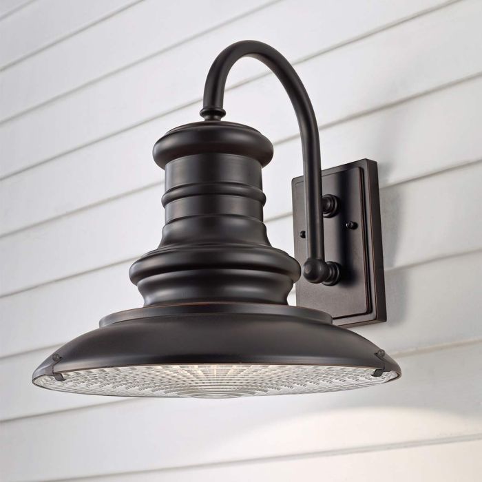 Elstead Lighting Redding Station 1 Light Large Wall Lantern - Restoration Bronze