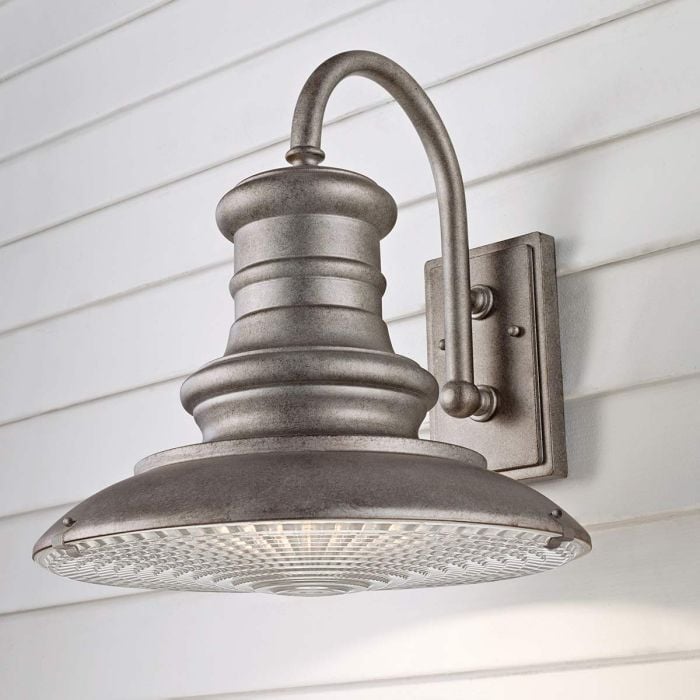 Elstead Lighting Redding Station 1 Light Large Wall Lantern - Tarnished