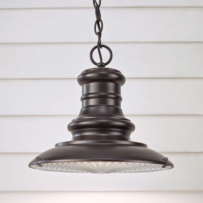 Elstead Lighting Redding Station 1 Light Medium Chain Lantern - Restoration Bronze
