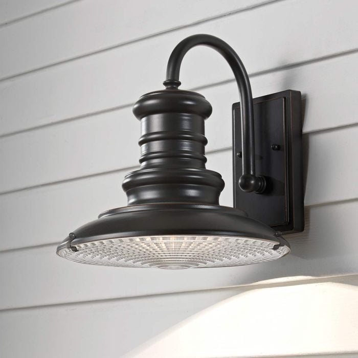 Elstead Lighting Redding Station 1 Light Medium Wall Lantern - Restoration Bronze