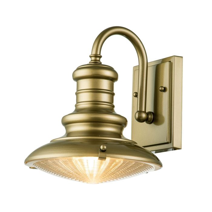 elstead lighting Redding Station 1 Light Small Wall Lantern - Painted Distressed Bronze