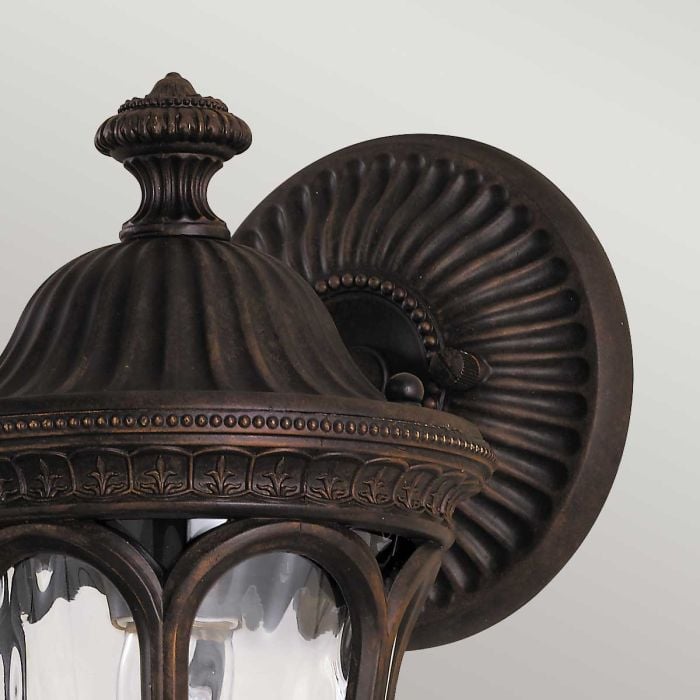 Elstead Lighting Regent Court 1 Light Small Wall Lantern - Walnut