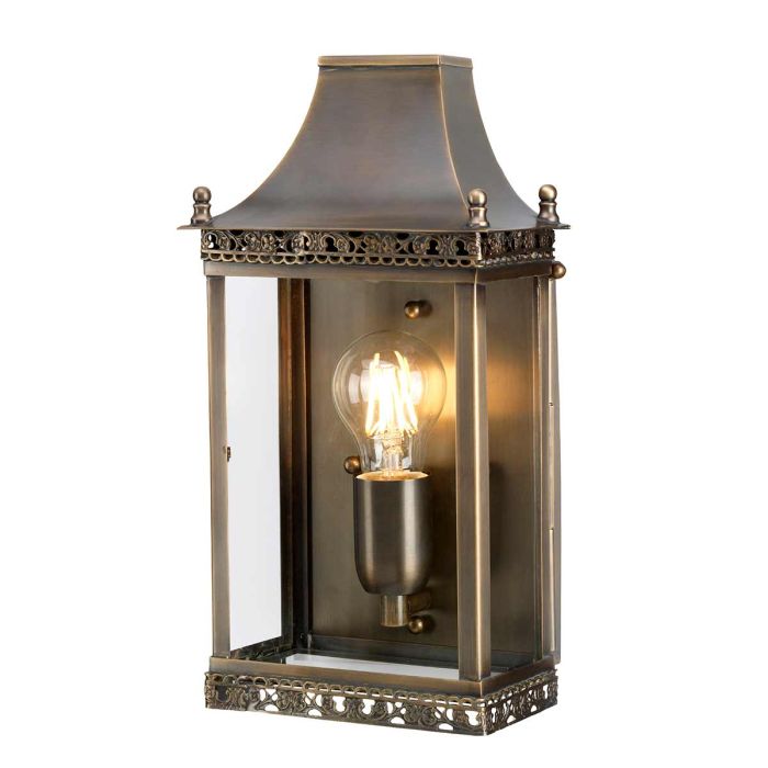 elstead lighting Regents Park 1 Light Wall Lantern - Brass - Aged Brass