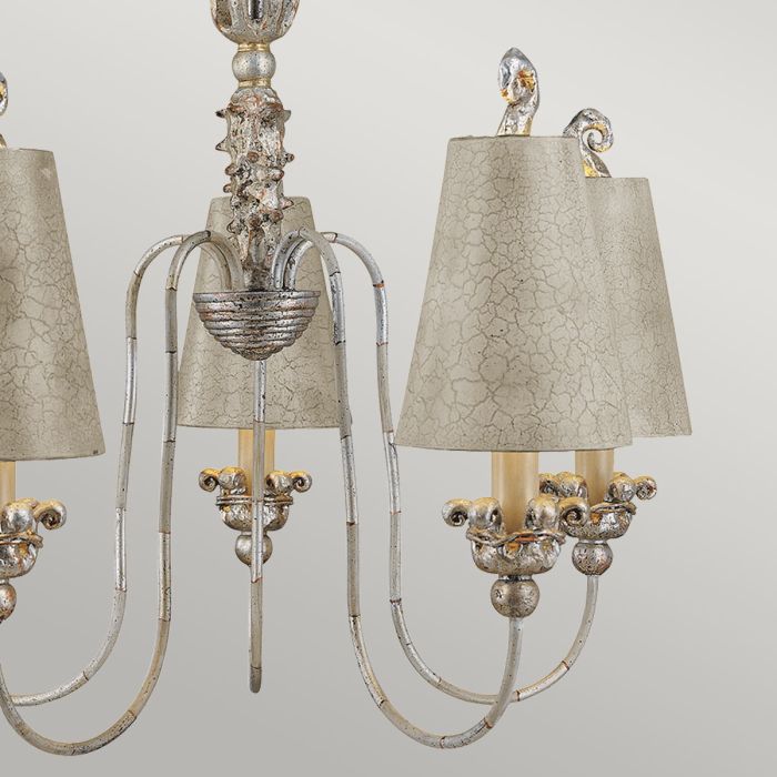 Elstead Lighting Remi 5 Light Chandelier - Silver And Gold