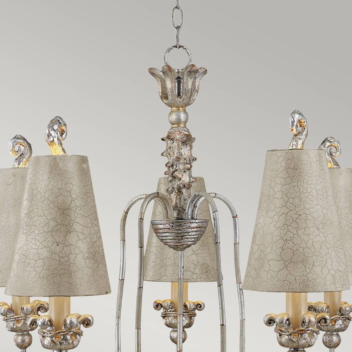 Elstead Lighting Remi 5 Light Chandelier - Silver And Gold