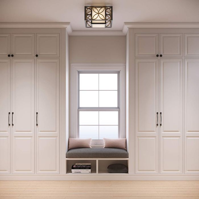 Elstead Lighting Remy 2 Light Flush - Heritage Bronze/Parissiene Gold