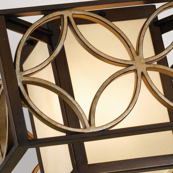 Elstead Lighting Remy 2 Light Flush - Heritage Bronze/Parissiene Gold