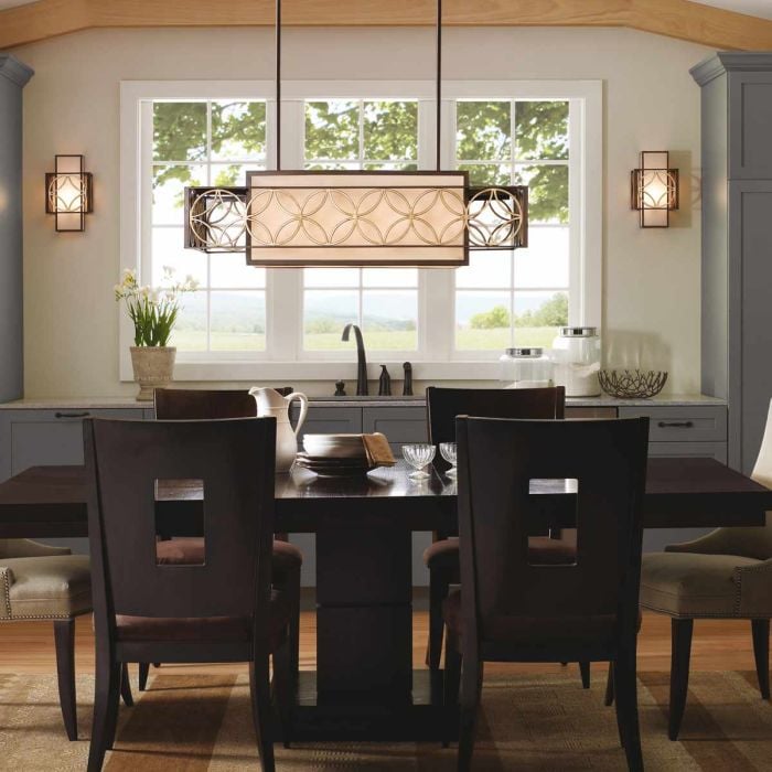 Elstead Lighting Remy 4 Light Pendant Light - Heritage Bronze/Parissiene Gold