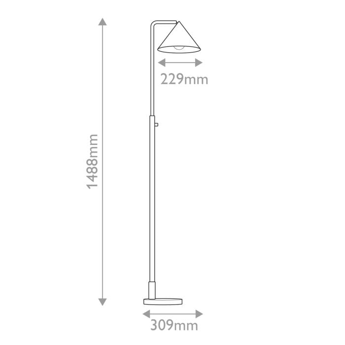 Elstead Lighting Remyck 1 Lt Floor Lamp - Matte Black