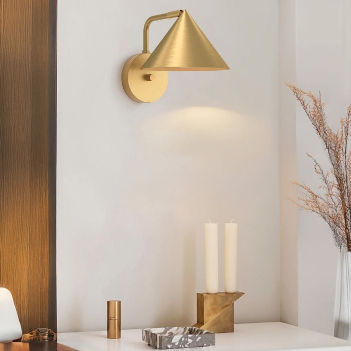 Elstead Lighting Remyck 1 Lt Wall Light - Brushed Gold