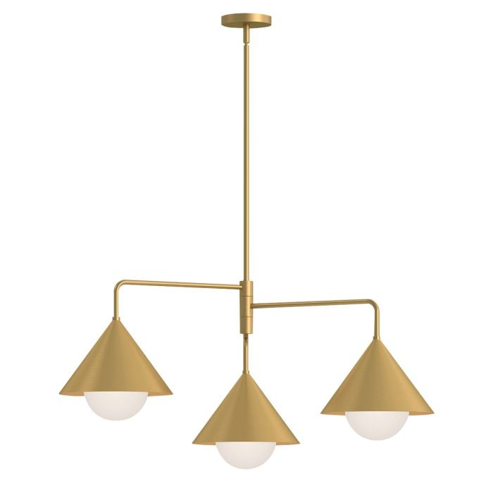 elstead lighting Remyck 3 lt Chandelier - Brushed Gold