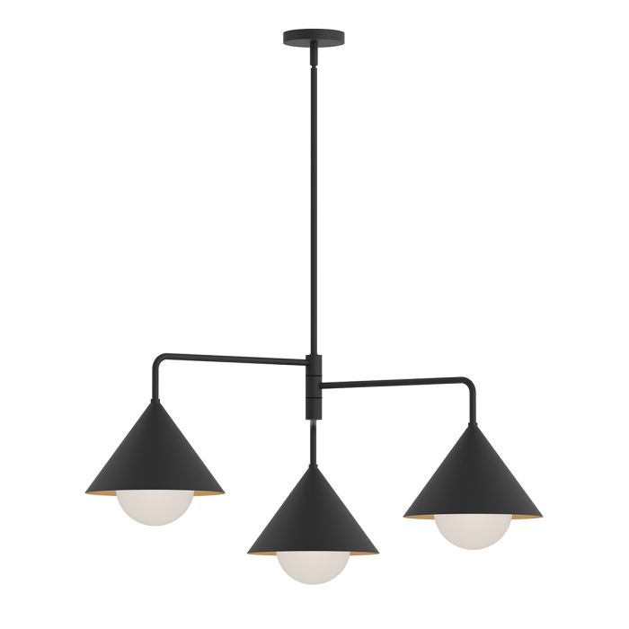 elstead lighting Remyck 3 lt Chandelier - Matte Black