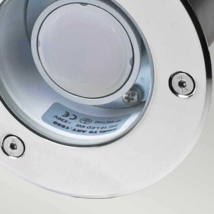 Elstead Lighting Rena Round 1 Light Inground Light Stainless Steel