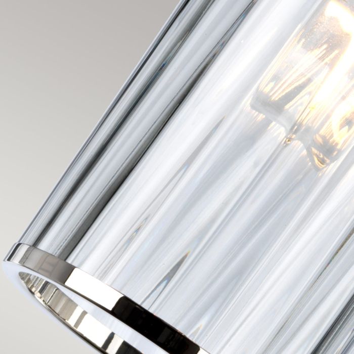 Elstead Lighting Reno 1 Light Pendant - Polished Nickel Smoke Glass