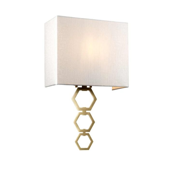 elstead lighting Ria Medium 1 Light Wall Light - Aged Brass