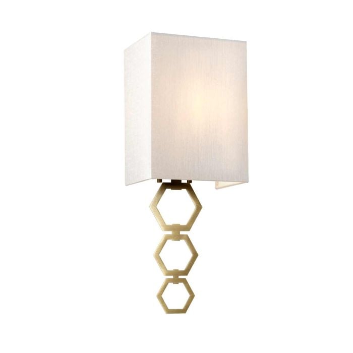 elstead lighting Ria Small 1 Light Wall Light - Aged Brass